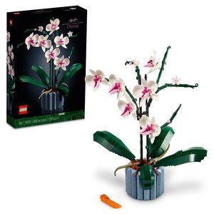 LEGO Icons Orchid Artificial Plant, Building Set with Flowers, Home Décor Access